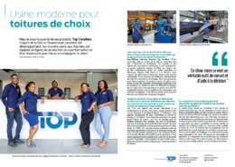 Une usine moderne pour toitures de choix